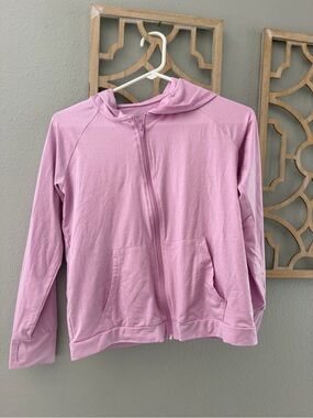 Kids Lightweight Hooded Zip Sweatshirt - Pink